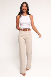 Abrand 94 High Wide Jeans - Bone